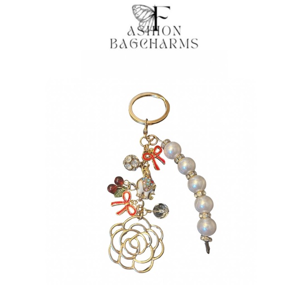 Accessories - Handmade Gold Pearl Elephant Bag Charm/Keychain